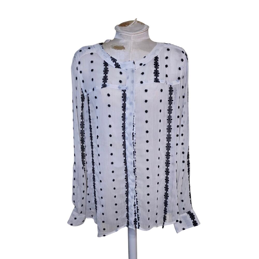 Democracy Womens Sheer Top Size L
